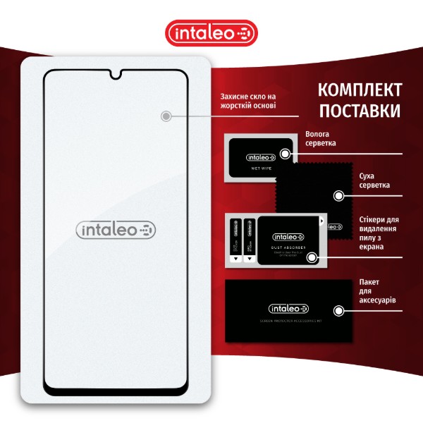 Фото - Защитное стекло для смартфона Intaleo 3D 9H for Samsung Galaxy A06 5G Black (1283126613012)